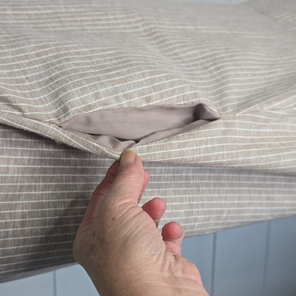 Simply Noelle Brown With White Stripes Sleeveless Dress L/XL - Picture 5 of 9